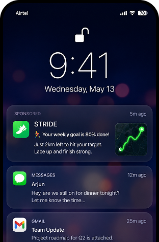 Push ad mockup